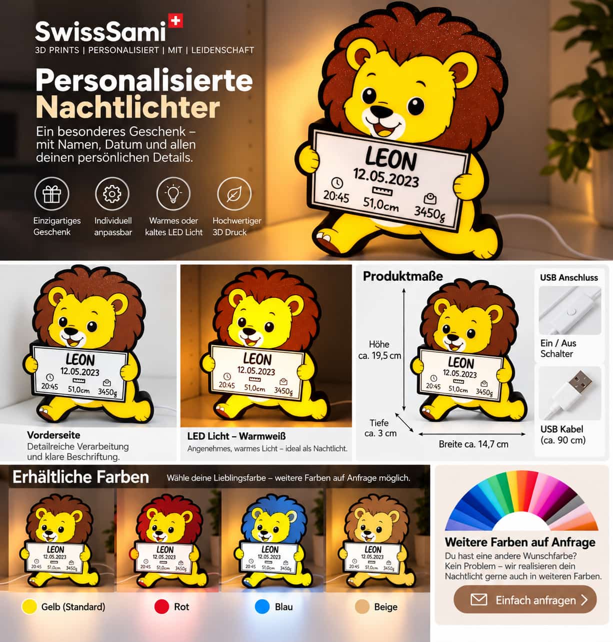 Nachtlicht Löwe