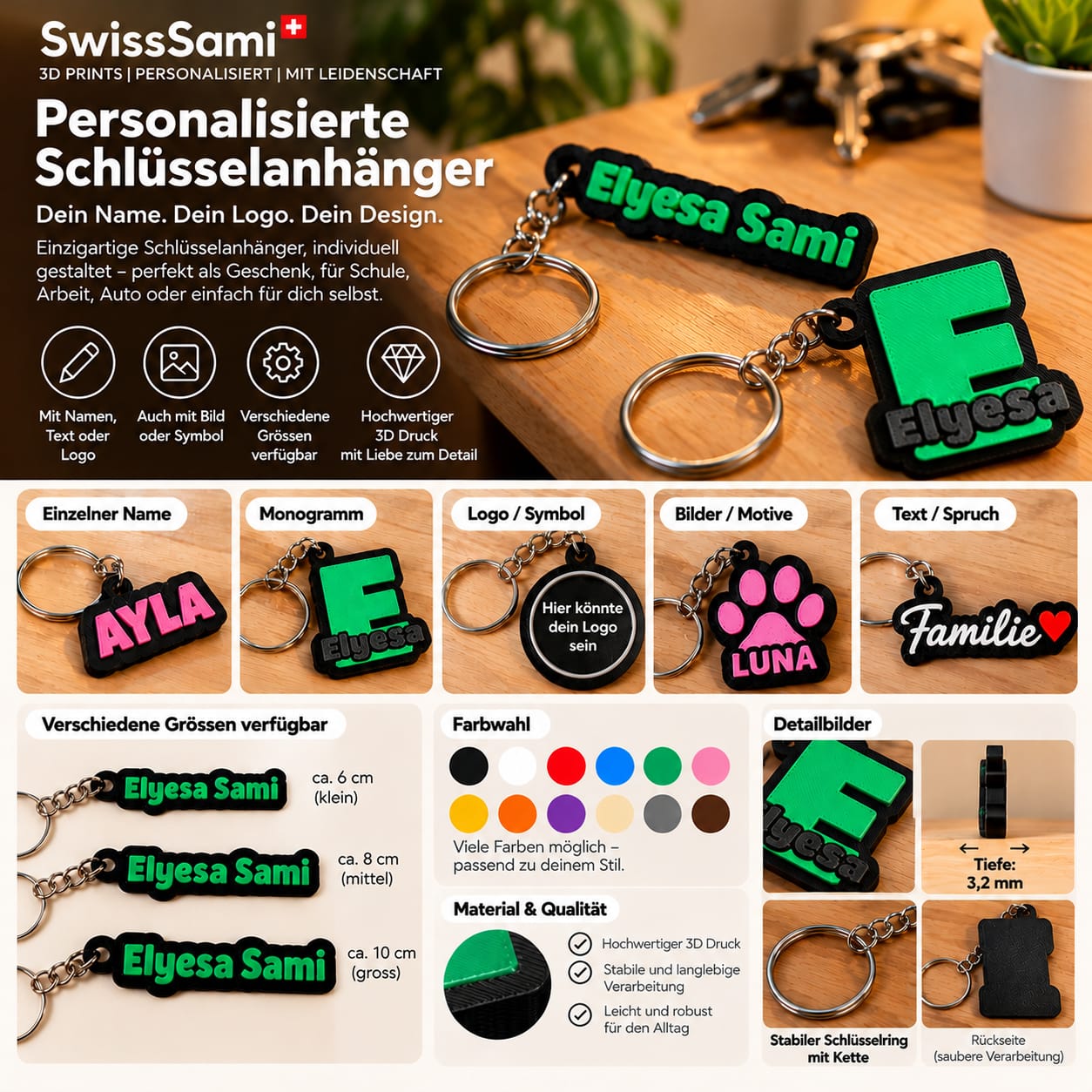 Personalisierte Schlüsselanhänger