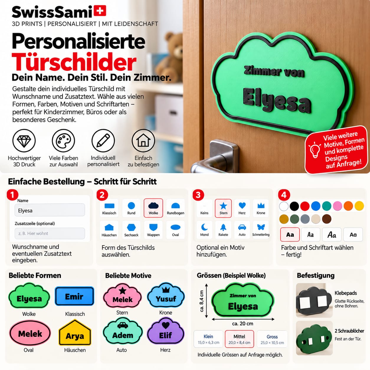 Personalisierte Türschilder