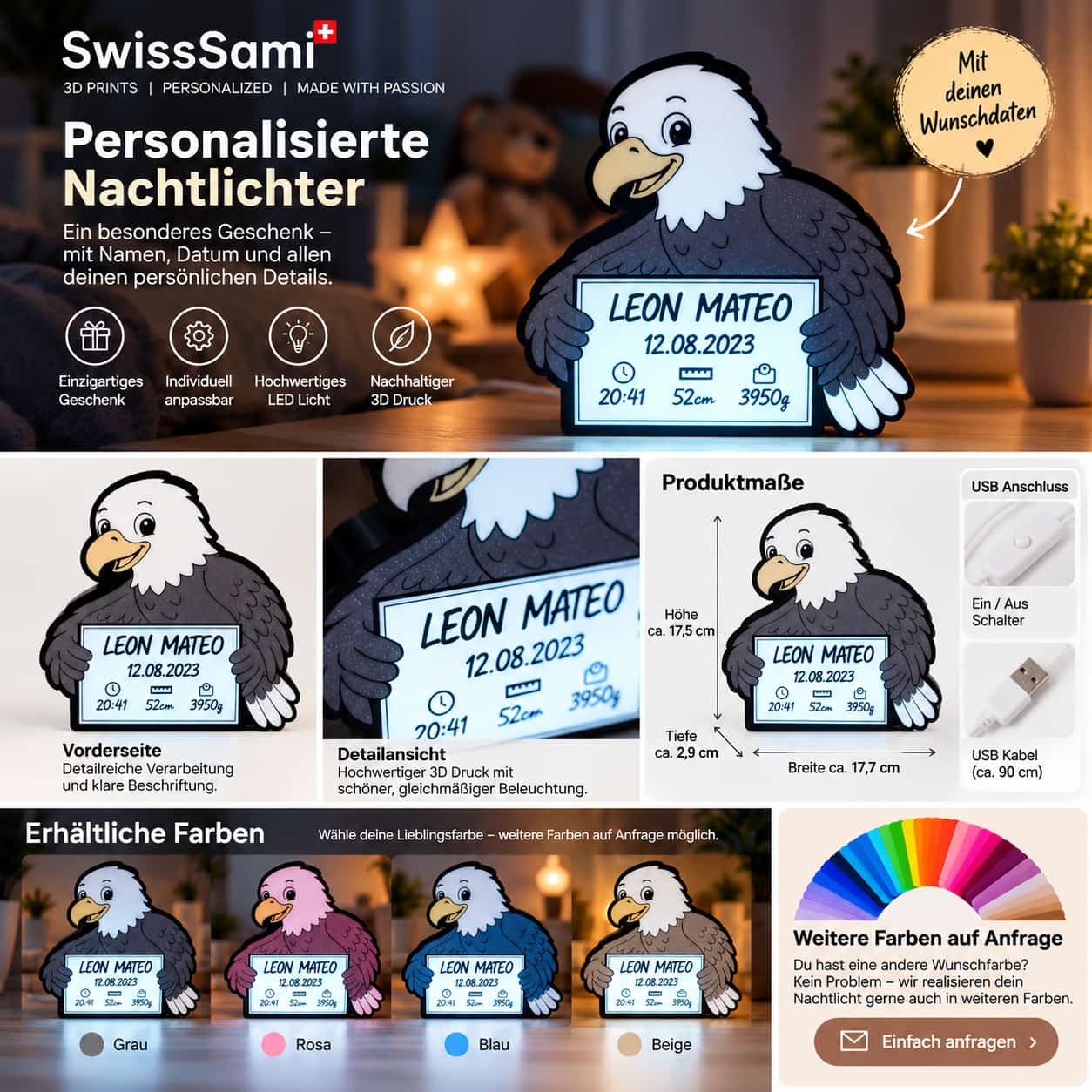 Nachtlicht Adler