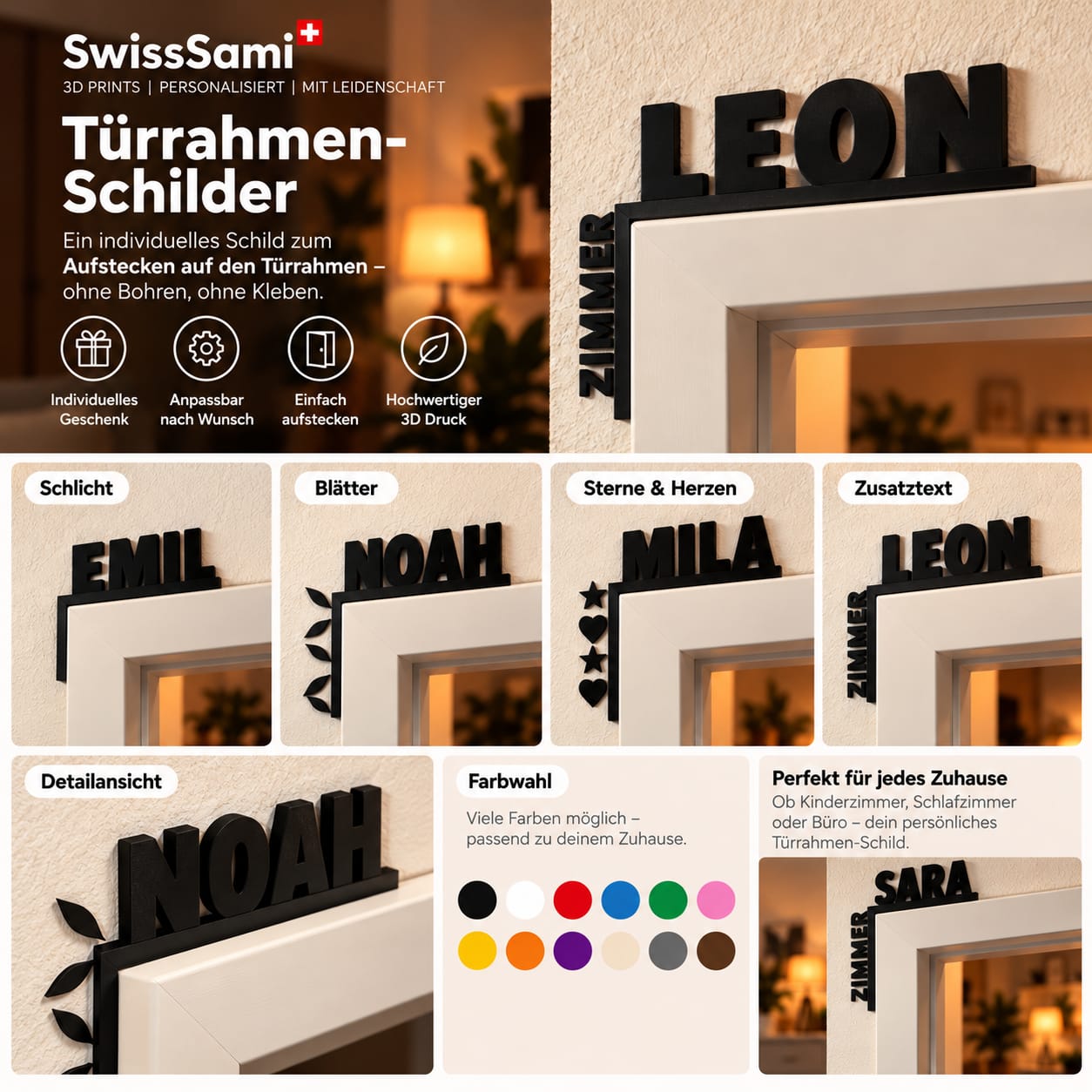 Türrahmen-Schilder